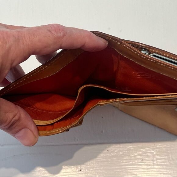 COACH KISSLOCK WALLET Brown Monogram Leather/Fabric - Picture 5 of 5